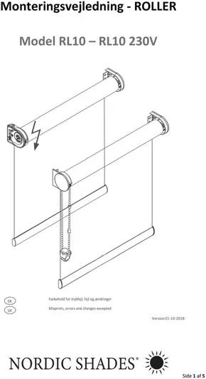 Garant katalog i Viborg | NS - Monteringsvejledning - RL10 - RL 10 230V | 2025-09-06T00:00:00.000Z - 2025-09-20T00:00:00.000Z