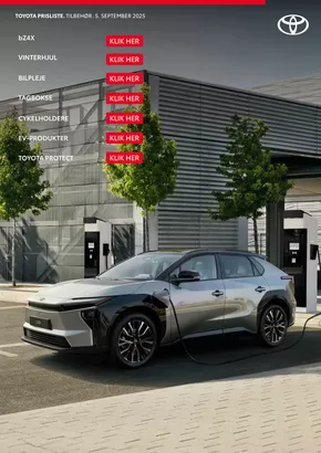 Toyota katalog i Fredericia | bZ4X Tilbehørspriser | 2025-09-06T00:00:00.000Z - 2025-09-20T00:00:00.000Z