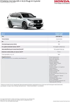 Honda katalog i Nykøbing Falster | Honda CR-V PHEV prisliste | 2025-09-17T00:00:00.000Z - 2026-09-17T00:00:00.000Z
