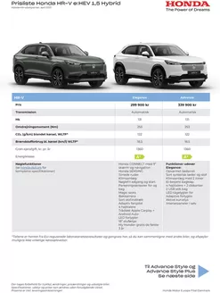Honda katalog i Nykøbing Falster | Honda HR-V prisliste | 2025-09-17T00:00:00.000Z - 2026-09-17T00:00:00.000Z