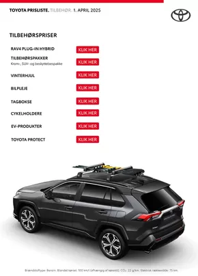 Toyota katalog i Odense | RAV4 Plug-in Hybrid Tilbehørspriser | 2025-10-11T00:00:00.000Z - 2025-10-25T00:00:00.000Z