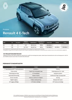 Renault katalog i Smørumnedre | prisliste-renault-4-e-tech-electric | 2026-01-01T00:00:00.000Z - 2026-03-31T00:00:00.000Z