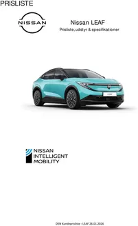 Nissan katalog i København | DEN LEAF Kundeprisliste | 2026-01-27T00:00:00.000Z - 2026-02-10T00:00:00.000Z
