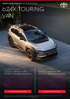 Toyota katalog i Holbæk | bZ4X Touring Van Prisliste | 2026-01-01T00:00:00.000Z - 2026-12-31T00:00:00.000Z