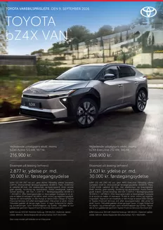 Toyota katalog i Frederikshavn | bZ4X Van Prisliste | 2026-01-01T00:00:00.000Z - 2026-12-31T00:00:00.000Z