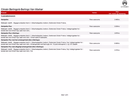 Citroën katalog i Holbæk | tilbehoersprislister Berlingo van | 2026-01-01T00:00:00.000Z - 2026-12-31T00:00:00.000Z