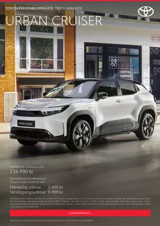 Toyota katalog i Frederikshavn | Ny Urban Cruiser Prisliste | 2025-06-30T00:00:00.000Z - 2026-03-31T00:00:00.000Z