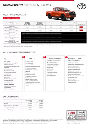 Toyota katalog i Solbjerg | Hilux Prisliste | 2025-07-16T00:00:00.000Z - 2025-12-31T00:00:00.000Z