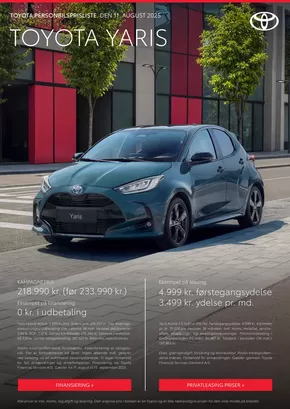 Toyota katalog i Nyborg | Yaris Prisliste | 2025-08-11T00:00:00.000Z - 2025-09-15T00:00:00.000Z