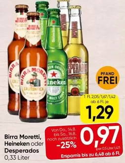 Desperados - Birra Moretti, Heineken oder