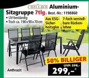 Aluminium-Sitzgruppe 7tlg