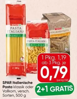 Pasta klassik oder Vollkorn