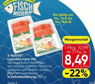 Lachsfilet natur XXL