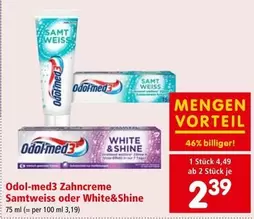 Weiss - Zahncreme Samtweiss oder White&Shine