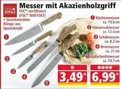 Messer mit Akazienholzgriff