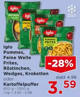 Pommes, Feine Welle Frites, Röstinchen, Wedges, Kroketten oder Kartoffelpuffer
