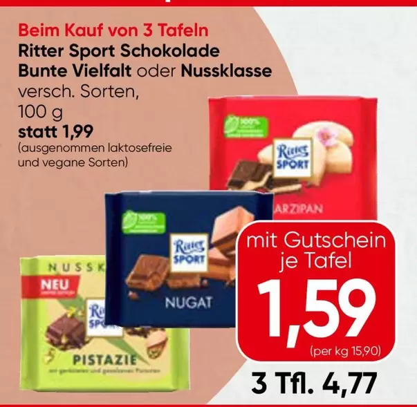 Sport Schokolade Bunte Vielfalt oder Nussklasse