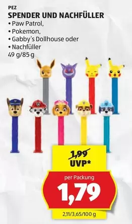 Pokemon - SPENDER UND NACHFÜLLER
