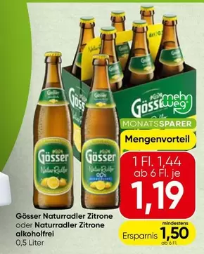 Naturradler Zitrone oder Naturradler Zitrone alkoholfrei