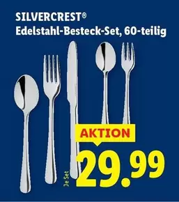 Edelstahl-Besteck-Set, 60-teilig