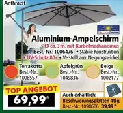 Aluminium-Ampelschirm