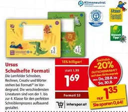 Schulhefte Formati