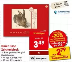 Dürer Hase Zeichenblock