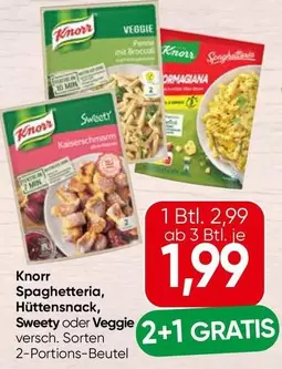 Spaghetteria, Hüttensnack, Sweety oder Veggie