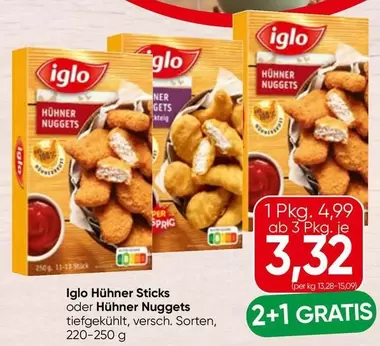 Hühner Sticks oder Hühner Nuggets
