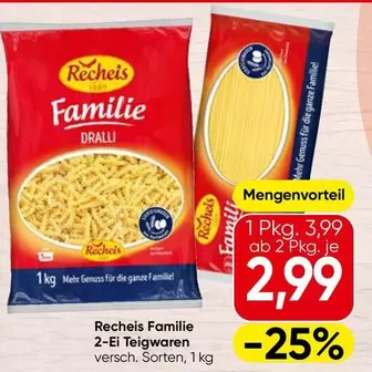 Familie 2-Ei Teigwaren