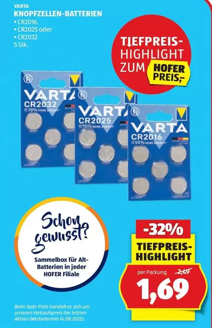 KNOPFZELLEN-BATTERIEN