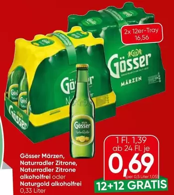 Märzen, Naturradler Zitrone, Naturradier Zitrone alkoholfrei oder Naturgold alkoholfrei