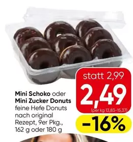 Mini Schoko oder Mini Zucker Donuts