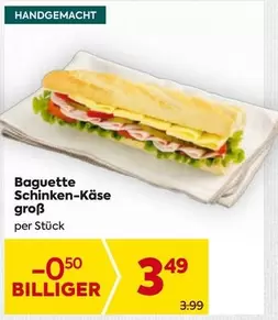 Baguette Schinken-Käse groß