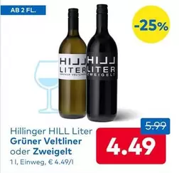 HILL Liter Grüner Veltliner oder Zweigelt