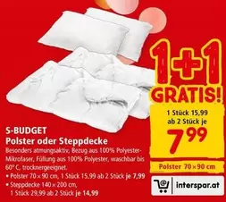 Polster oder Steppdecke