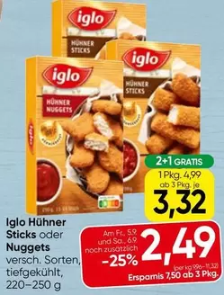 Hühner Sticks oder Nuggets