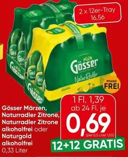 Märzen, Naturradler Zitrone, Naturradler Zitrone alkoholfrei oder Naturgold alkoholfrei