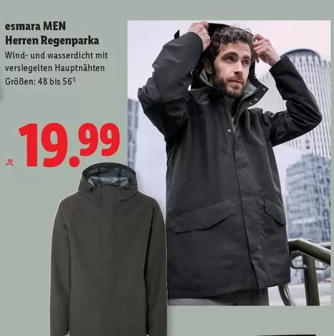Herren Regenparka