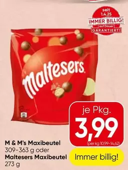 M & M's Maxibeutel oder Maltesers Maxibeutel