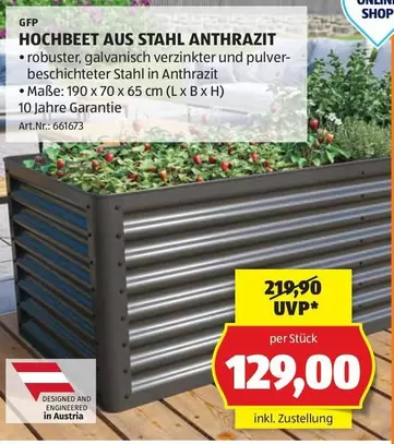 HOCHBEET AUS STAHL ANTHRAZIT