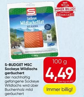 Sockeye Wildlachs geräuchert