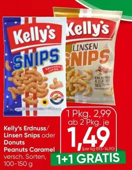 Erdnuss/ Linsen Snips oder Donuts