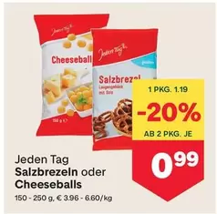 Salzbrezeln oder Cheeseballs