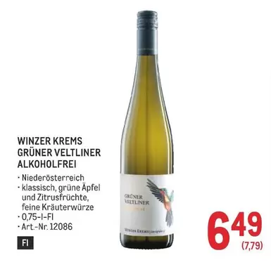 GRÜNER VELTLINER ALKOHOLFREI