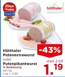 Putenextrawurst oder Putenpikantwurst