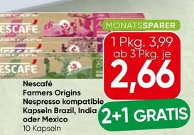 Farmers Origins Nespresso kompatible Kapseln Brazil, India oder Mexico
