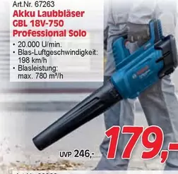 Akku Laubbläser GBL 18V-750 Professional Solo