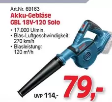 Akku-Gebläse GBL 18V-120 Solo
