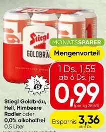 Stiegl - Goldbräu, Hell, Himbeere Radler